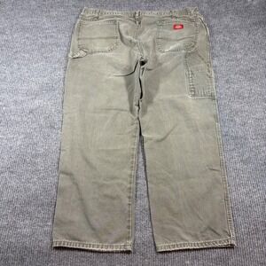 Dickies Pants Men's 44x30 Loose Fit Carpenter Green Duck Canvas W541E3D